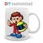 Taza de cerámica personalizada de 350 ml y 12 oz con imagen impresa, foto, logotipo y texto, para café y leche, regalo creativo y bonito. - Imagen 4
