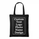 Bolsas de lona personalizadas, bolso de hombro grande para mujer, bolsos de diseñador, bolso de compras informal para mujer, comestibles, tela personalizable - Imagen 8