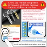 Llavero personalizado con código de Spotify, nombre grabado, canción, música, escaneable, regalo para pareja P040 - Imagen 2