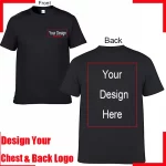 Camiseta de algodón para hombre con texto personalizado y nombre. Añade tu propio mensaje. Camiseta personalizada. Camiseta de hombre con tu diseño. - Imagen 30