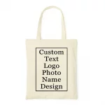 Bolsas de lona personalizadas, bolso de hombro grande para mujer, bolsos de diseñador, bolso de compras informal para mujer, comestibles, tela personalizable - Imagen 9