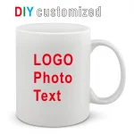 Taza de cerámica personalizada de 350 ml y 12 oz con imagen impresa, foto, logotipo y texto, para café y leche, regalo creativo y bonito. - Imagen 19