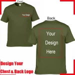 Camiseta de algodón para hombre con texto personalizado y nombre. Añade tu propio mensaje. Camiseta personalizada. Camiseta de hombre con tu diseño. - Imagen 18
