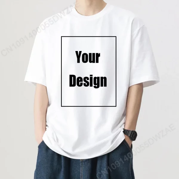 Camiseta de algodón para hombre con texto personalizado y nombre. Añade tu propio mensaje. Camiseta personalizada. Camiseta de hombre con tu diseño.