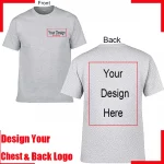 Camiseta de algodón para hombre con texto personalizado y nombre. Añade tu propio mensaje. Camiseta personalizada. Camiseta de hombre con tu diseño. - Imagen 25