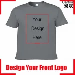 Camiseta de algodón para hombre con texto personalizado y nombre. Añade tu propio mensaje. Camiseta personalizada. Camiseta de hombre con tu diseño. - Imagen 16