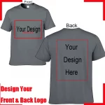 Camiseta de algodón para hombre con texto personalizado y nombre. Añade tu propio mensaje. Camiseta personalizada. Camiseta de hombre con tu diseño. - Imagen 19