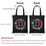 Bolsas de lona personalizadas, bolso de hombro grande para mujer, bolsos de diseñador, bolso de compras informal para mujer, comestibles, tela personalizable - Imagen 4